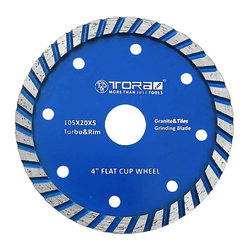 [EZM.1000034] TORA Cutting Blade Turbo 4 Inch Rim Flat Cup Wheel Engroove