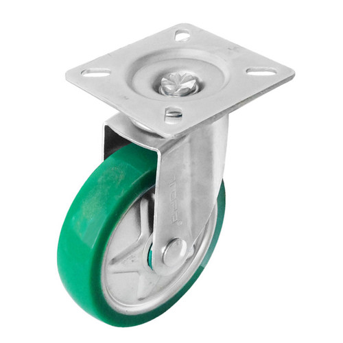 [EZM.1000048] TORA Roda Troli PU Hijau 5 Inch Hidup