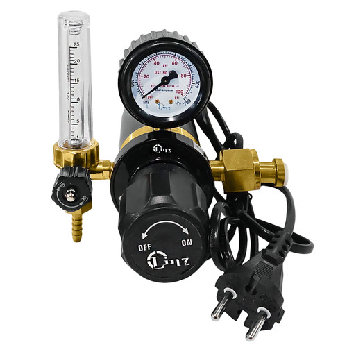 [EZM.1000108] LINZ Regulator Las CO2 + Heater 220V - Carbon Dioxide Regulator Brass Body REG815