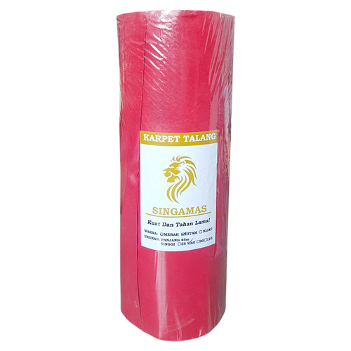 [EZM.1000131] SINGAMAS Karpet Talang Merah/Hitam 60 CM x 45 Meter