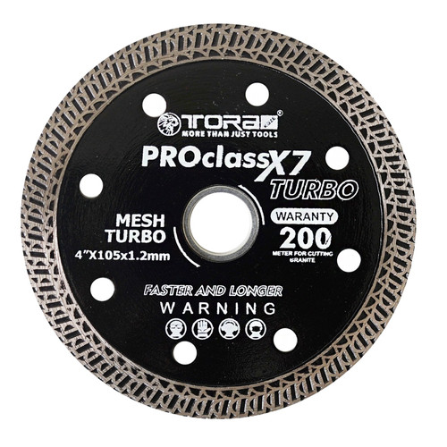 [EZM.1000138] TORA Diamond Wheel Granite Pro Class X7 Turbo Black - Mata Potong Granit 4 Inch