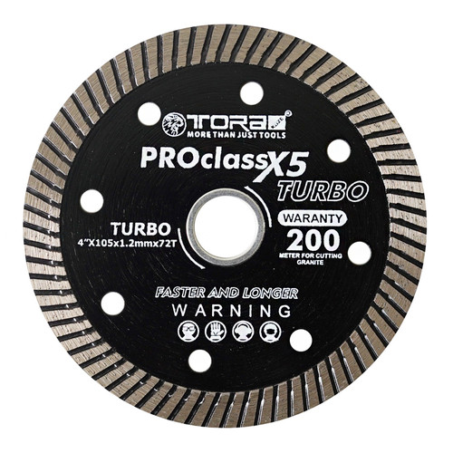 [EZM.1000139] TORA Diamond Wheel Granite Pro Class X5 Turbo Black - Mata Potong Granit 4 Inch