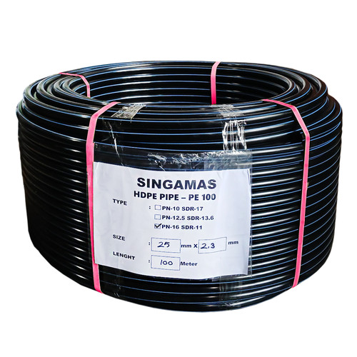 [EZM.1000167] SINGAMAS Pipa HDPE 3/4 Inch x 100 Meter PN 16 SDR 11