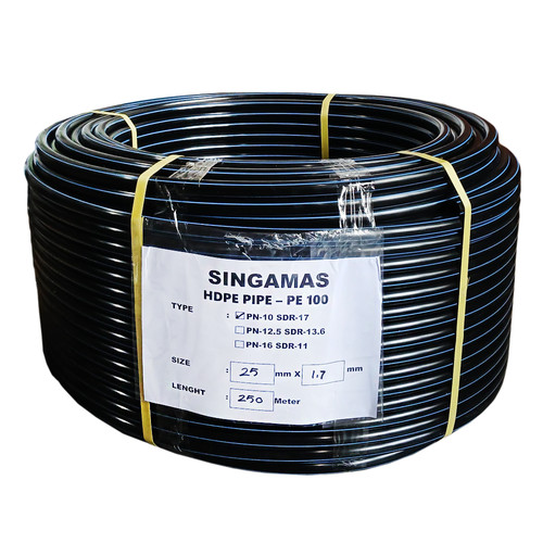 [EZM.1000168] SINGAMAS Pipa HDPE 3/4 Inch x 250 Meter PN 10 SDR 17
