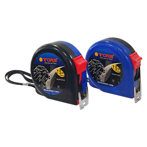 [EZM.1000193] TORA Meteran 7.5 Meter x 25 MM Blue & Black Blister