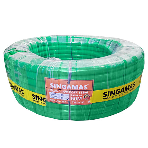 [EZM.1000212] SINGAMAS Selang Air PVC Dof Tebal Warna Hijau 1 Inch x 50 Meter