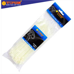 [EZM.1000228] TORA Kabel Tis Nylon 3.6 x 200 mm - Tali Ikat Warna Putih 100 Pcs