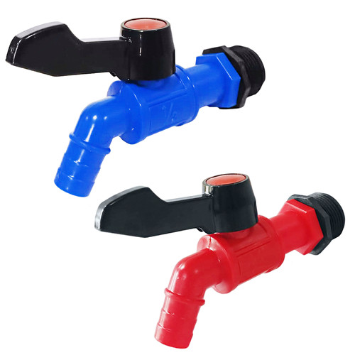 [EZM.1000288] TORA Keran Air ABS 2 Way Bola Kuningan 1/2 Inch + 3/4 Inch