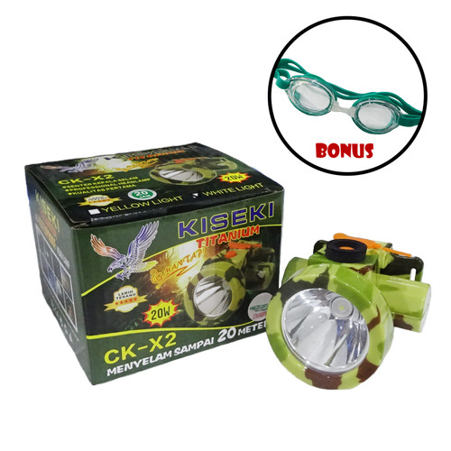 [EZM.1000537] KISEKI Titanium Head Lamp CK-X2 20W - Senter Kepala