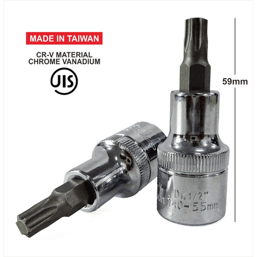 [EZM.1001262] TOBY Socket Bintang T40 55 MM - Drive Bits 1/2 DR - TAIWAN