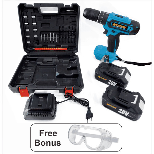 [EZM.1001520] TORA Bor Cordless 13 MM - Coredless Drill 20V LED Light