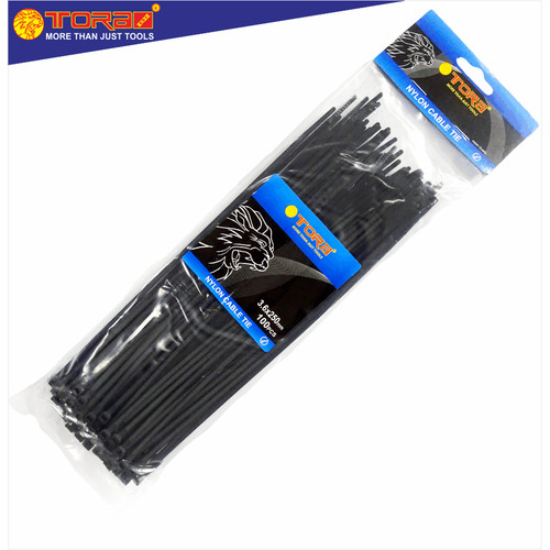 [EZM.1001700] TORA Kabel Tis Nylon 3.6 x 250 mm - Tali Ikat Warna Hitam 100 Pcs