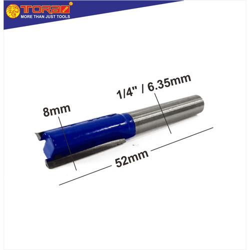 [EZM.1002392] TORA Router Two Blade Straight Bits 8 MM 1/4 Inch - Mata Profil