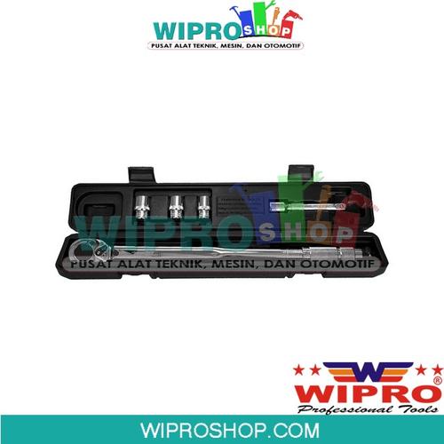 [EZM.1100002] WIPRO Torsimeter / Torque Wrench / Kunci Momen Kit Set (5pcs) 28-210Nm Dr. 1/2 Inch TQS-500