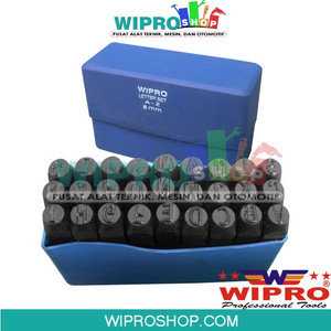 [EZM.1000105] WIPRO Ketok Huruf Set (ABC...) 10.0mm (B/biru) 27pcs