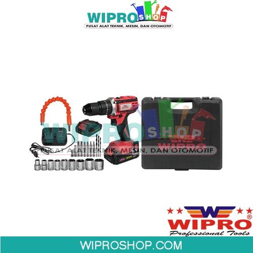 [EZM.1100287] WIPRO Bor Listrik Impact Cordless Set 24 pcs W6010CB (10mm)