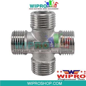 [EZM.1100469] WIPRO WN7114 Cross Connector Stainless SUS304 M1/2" x M1/2" x M1/2" x