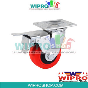[EZM.1000615] WIPRO Roda PU Plastic Core 5" H+Rem (30125B2)