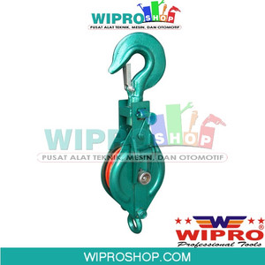 [EZM.1000628] WIPRO Pulley Block Single W/Hook PBS-20 (6")/2T