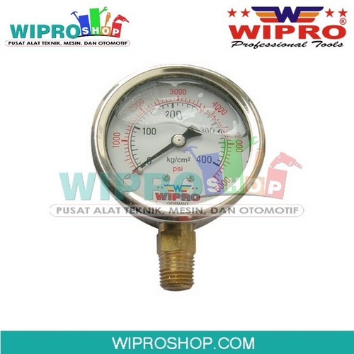 [EZM.1002380] WIPRO Manometer Minyak 4"" 300 KG (SS)