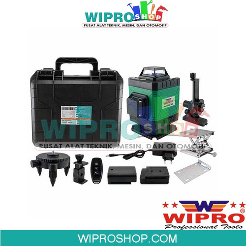 [EZM.1002656] WIPRO Waterpass Laser 4D Cross Line 360° With Wall Stand ZL-360