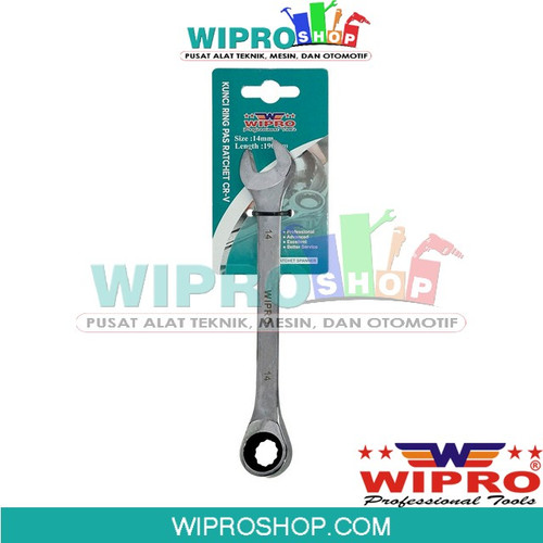 [EZM.1002661] WIPRO Kunci Ring Pas Ratchet / Gear Combination Wrench (CRV) DIN 3113A
