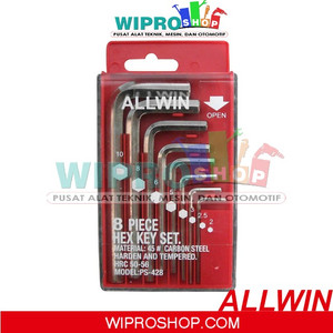 [EZM.1003197] ALLWIN Kunci L Set  8pcs PS428 STD m2-10 C.Steel