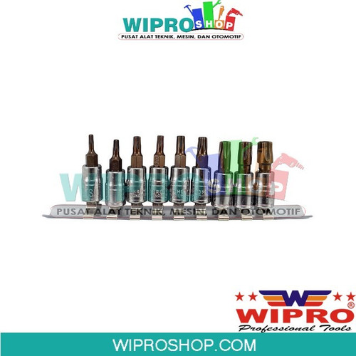 [EZM.1003395] WIPRO Star Bits Socket Set 5PT Tamperproof/Lubang 1/2" 9Pcs TS10-TS50