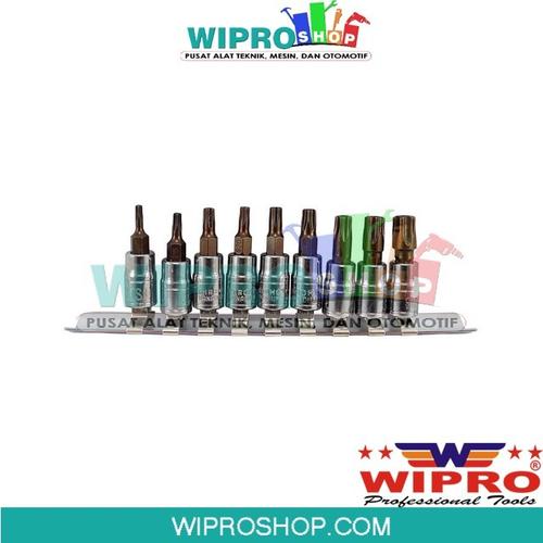[EZM.1103395] WIPRO Star Bits Socket Set 5PT Tamperproof/Lubang 1/2" 9Pcs TS10-TS50