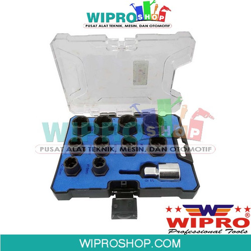 [EZM.1003397] WIPRO Nut Extractor Set / Pelepas Baut Mur Rusak (11pcs) NE-11