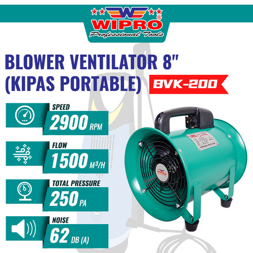 [EZM.1003429] WIPRO Blower Ventilator (Kipas Portable) BVK-200 ( 8")