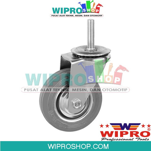 [EZM.1003494] WIPRO Roda Karet Abu Mod.Tusuk 4" H (12100G)
