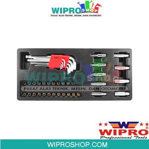 [EZM.1004362] WIPRO Tool Tray Deep Socket, Hex Key Wrench, and Insert Socket Bits Set 41pcs SC-05