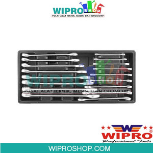 [EZM.1004364] WIPRO Tool Tray Combination Wrench Set / Kunci Ring Pas Set 17 Pcs CS-02