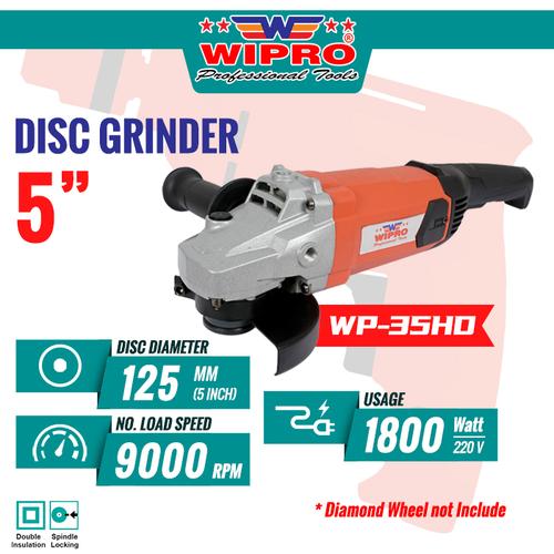 [EZM.1104374] Mesin Gerinda Tangan / Disc Grinder WIPRO WP-35HD 5"