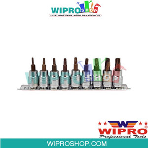[EZM.1004377] Star Bits Socket Set (5PT) - Lubang 3/8" 9 Pcs WIPRO (TS10-TS50)