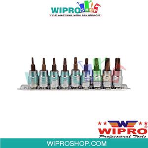 [EZM.1104377] Star Bits Socket Set (5PT) - Lubang 3/8" 9 Pcs WIPRO (TS10-TS50)