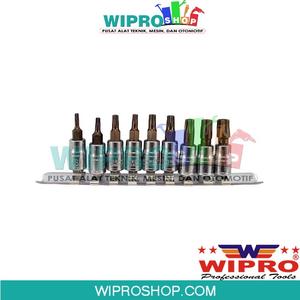 [EZM.1104380] WIPRO Star Bits Socket Set (5PT) - Lubang 1/4" 9 Pcs (TS10-TS50)