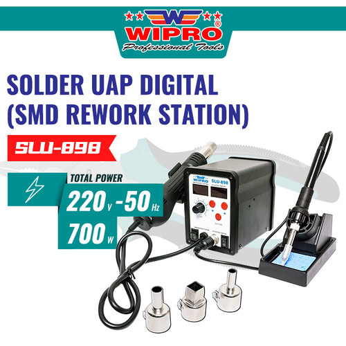 [EZM.1004414] WIPRO Solder Uap Digital (SMD Rework Station) Digital SLU-898