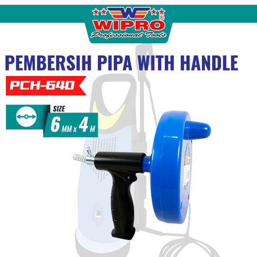 [EZM.1004420] Pembersih Saluran Pipa / Drain Cleaner Manual WIPRO PCH-640 6mm X 4M