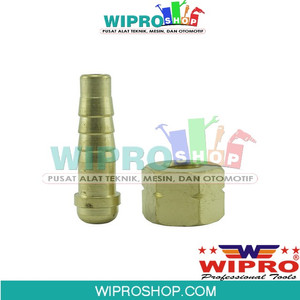 [EZM.1004520] WIPRO Hose Naple ACET/LPG (ST-250) (Drat Kiri) 3/8"x19TPI L+3/8" 9.5MM