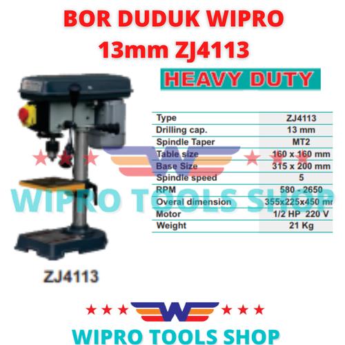 [EZM.1200003] Mesin Bor Duduk 13mm, 16mm, 25mm, 32 Wipro / Bench Drill