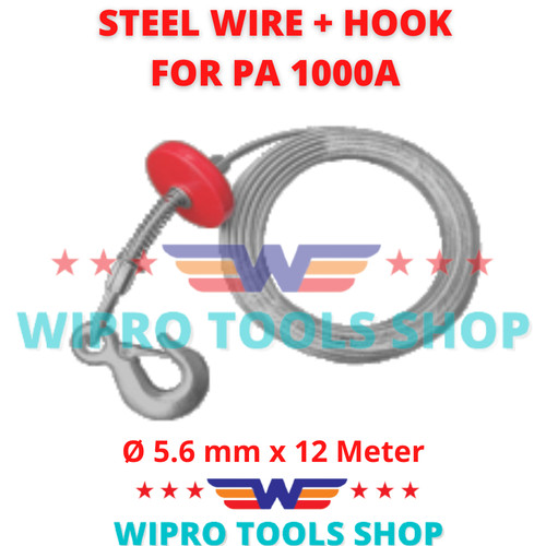 [EZM.1006427] WIPRO Seling / Steel Wire + Hook For Katrol Electric Hoist PA 1000A