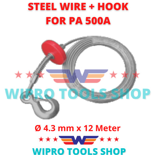 [EZM.1006428] WIPRO Seling / Steel Wire + Hook For Katrol Electric Hoist PA 500A