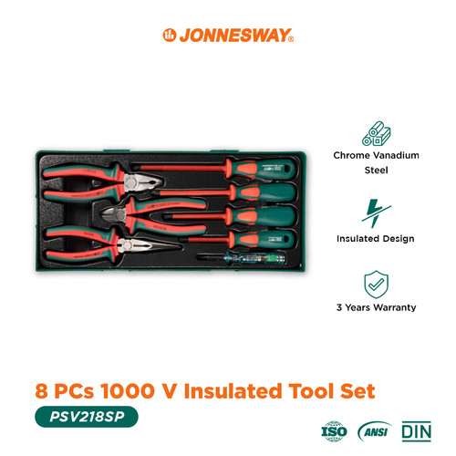 [PSV218SP] 8 PCS 1000 V INSULATED TOOL SET (PSV218SP)