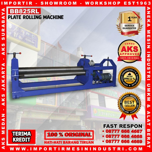 [EZM.3600001] Mesin Roll Plat 4Hp / 3kw-Rolling Machine 8 x 2500 mm-BB825RL