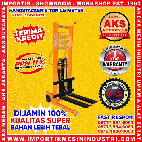[EZM.3600036] Manual Hand Staker lift 2 ton Kapasitas 2 Ton SY2016H