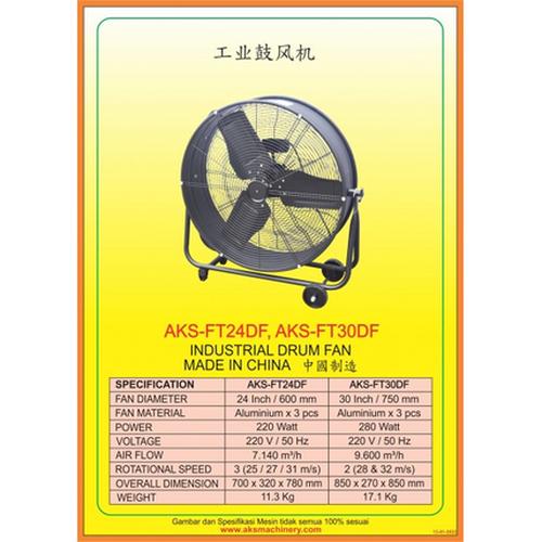 [EZM.3600228] Drum Fan Movable / Drum Fan Industri Tornado , Blower Hitam
