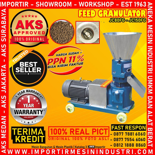 [EZM.3601032] Biomass Granulator Machine Mesin Cetak Pellet Pakan AKS - JC150FG