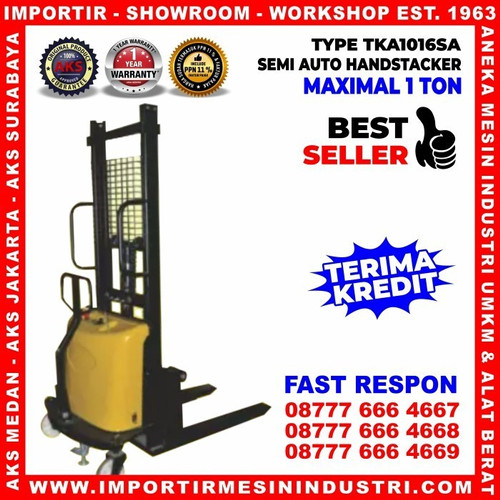 [EZM.3601476] Semi Automatic Hidrolik Hand Stacker 1 Ton - AKS TKA1016SA